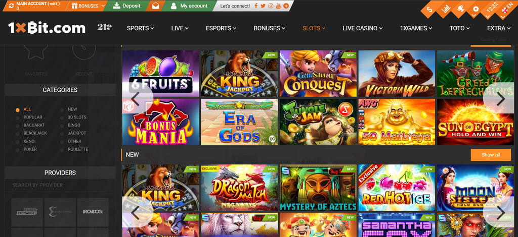1xBit Krypto-Casino – Kein KYC, 40 Kryptowährungen und unbegrenzte Auszahlungen